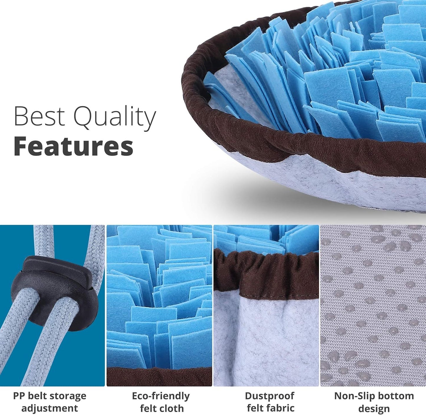 Adjustable Snuffle Mat For Dogs Large Breed Puzzle Toys Small Dog Enrichment Toys For Large Dogs Slow Eating Stress Relief Dog Toy For Feeding Dog Mental Stimulation Toys