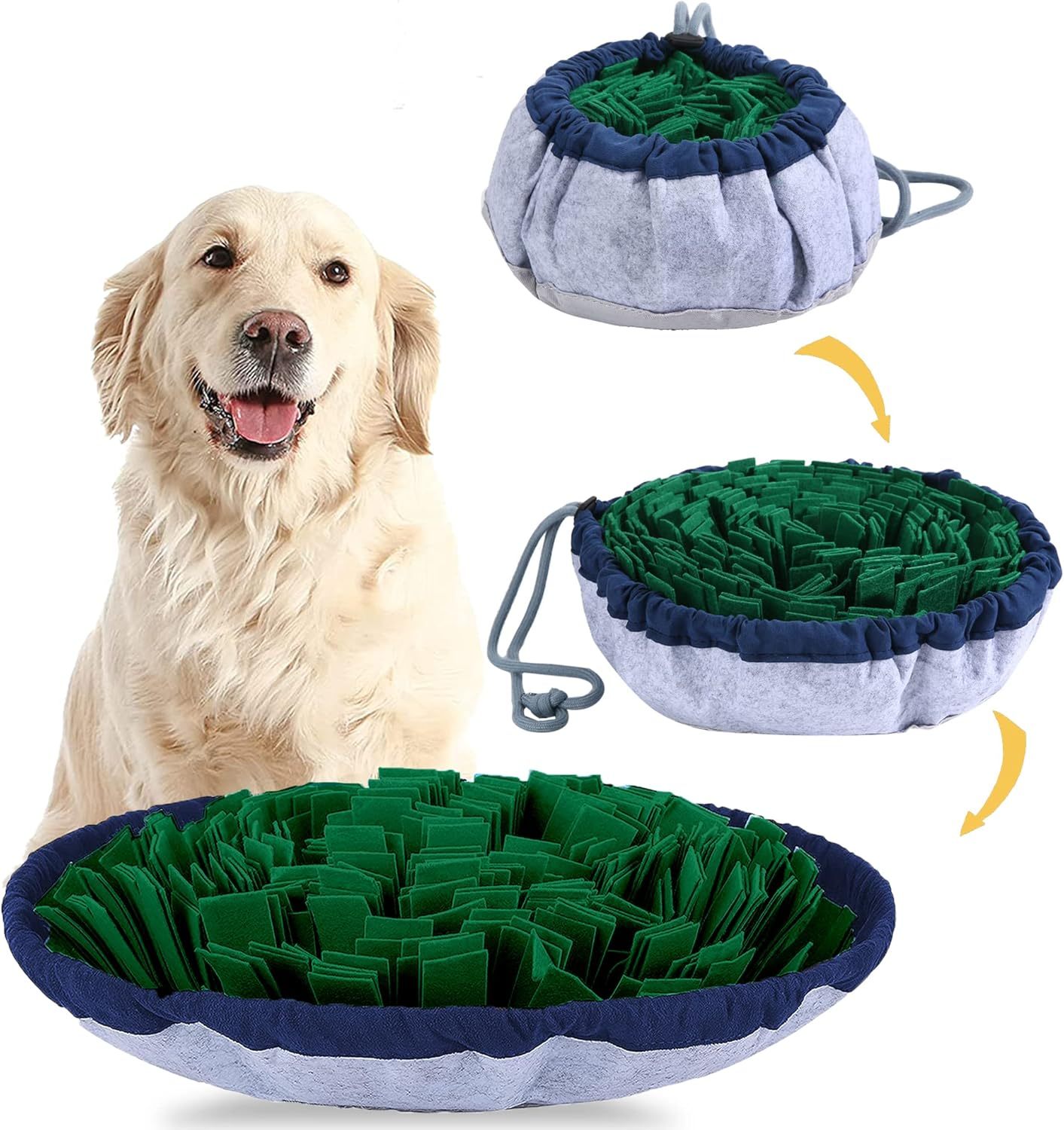 Adjustable Snuffle Mat For Dogs Large Breed Puzzle Toys Small Dog Enrichment Toys For Large Dogs Slow Eating Stress Relief Dog Toy For Feeding Dog Mental Stimulation Toys