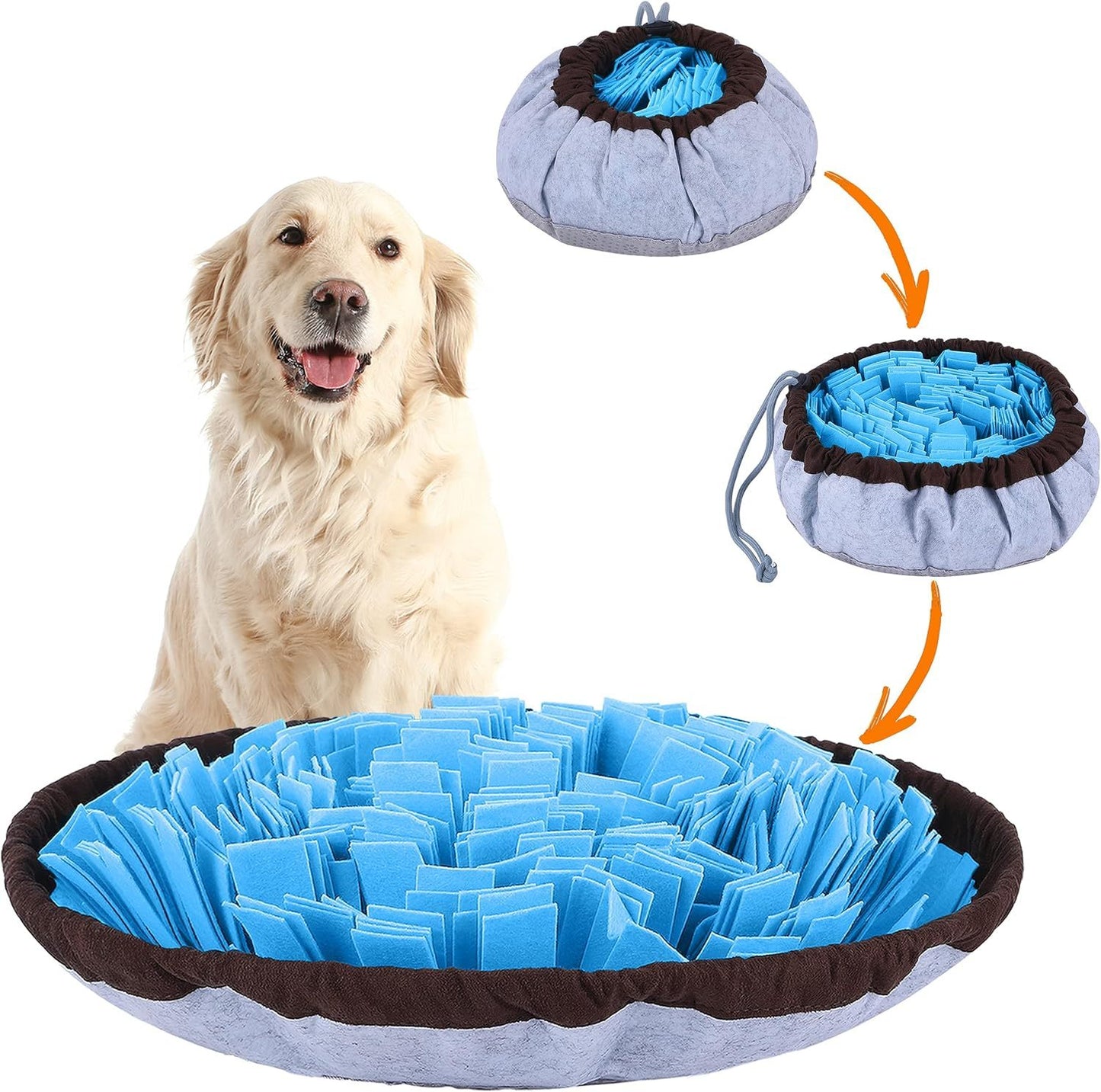 Adjustable Snuffle Mat For Dogs Large Breed Puzzle Toys Small Dog Enrichment Toys For Large Dogs Slow Eating Stress Relief Dog Toy For Feeding Dog Mental Stimulation Toys